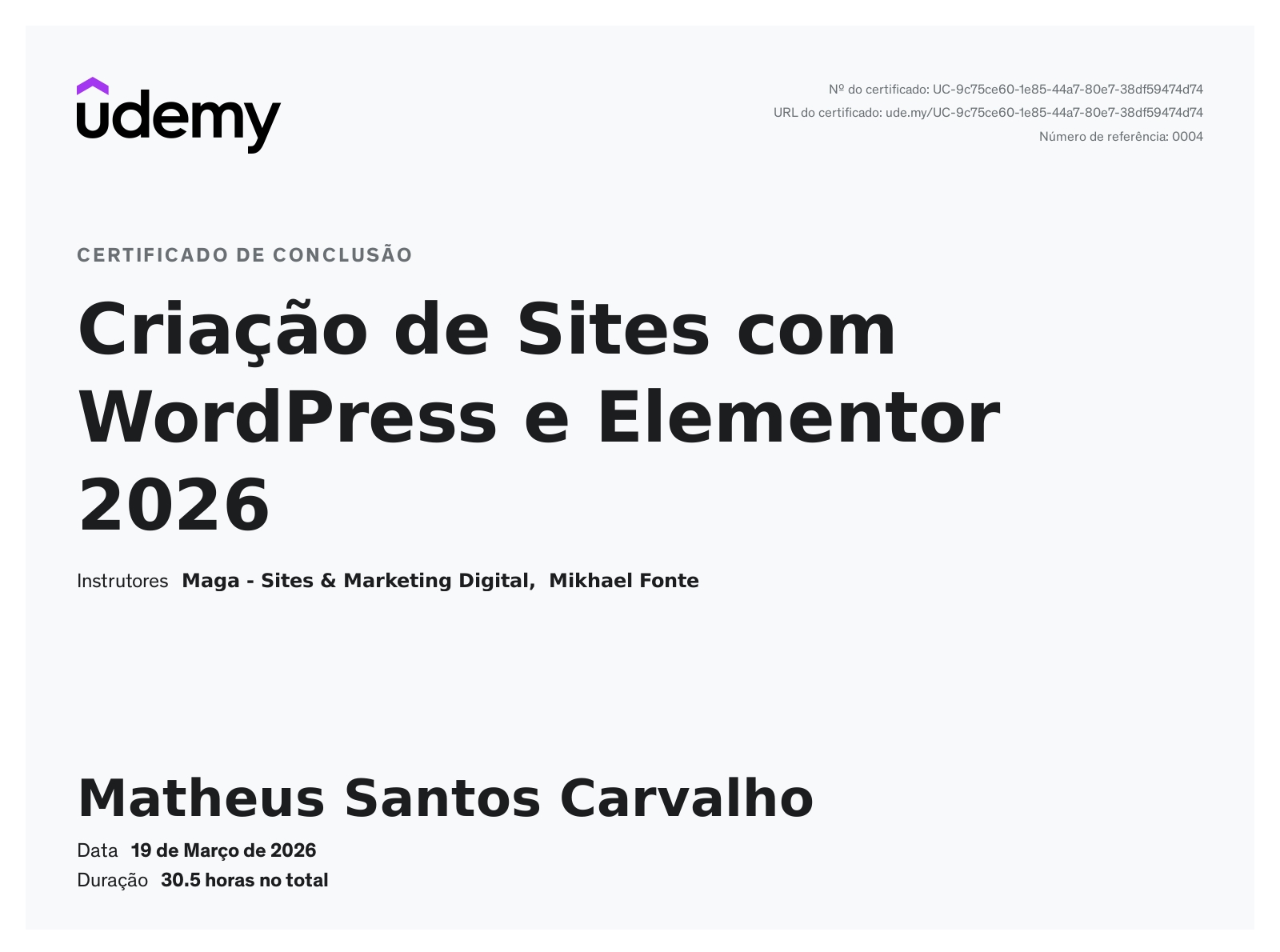 Certificado WordPress